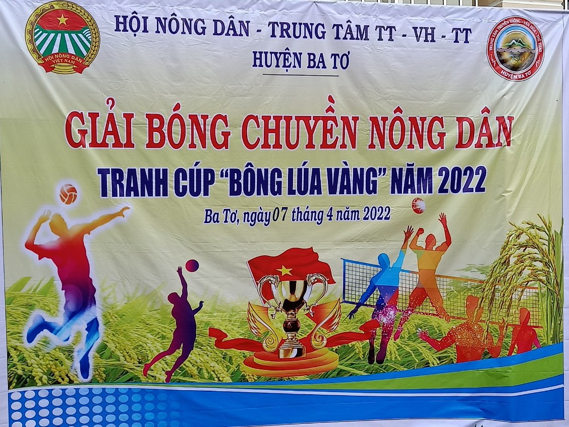 Giải bóng chuyền nông dân tranh cúp “Bông lúa vàng” huyện Ba Tơ năm 2022 (Cụm khu Tây)