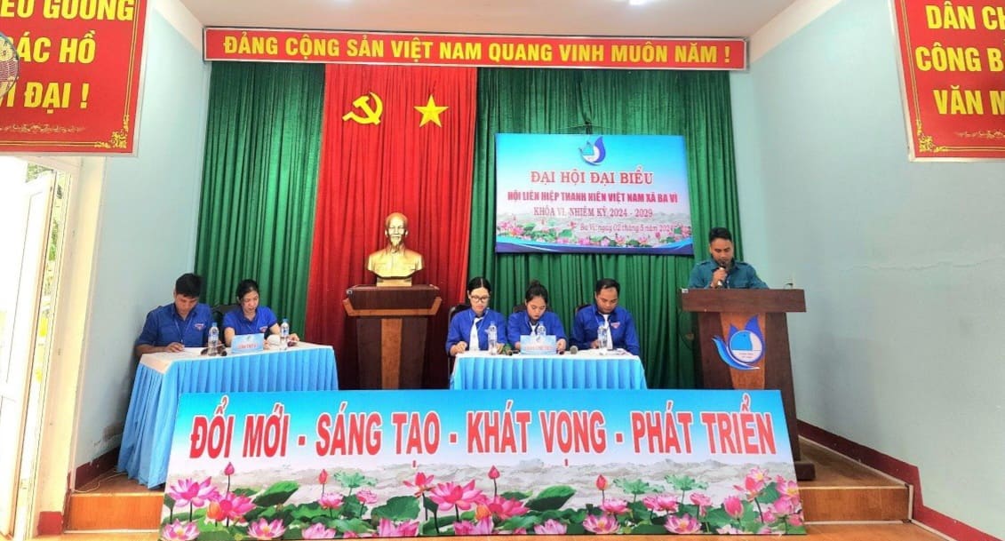 Đại hội đại biểu Hội Liên hiệp Thanh niên Việt Nam xã Ba Vì khóa VI, nhiệm kỳ 2024-2029