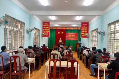 UBND xã Ba Vì tổ chức Hội nghị triển khai, hướng dẫn nghiệp vụ công tác bầu cử Trưởng thôn nhiệm kỳ 2025-2027 theo Đề án số 07-ĐA/TU ngày 28/10/2021 của Ban Thường vụ Tỉnh ủy